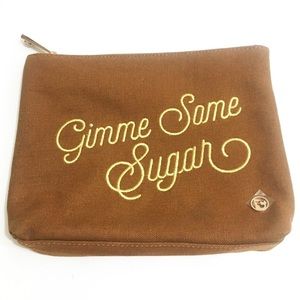 Spartina natural Linen bag makeup bag clutch